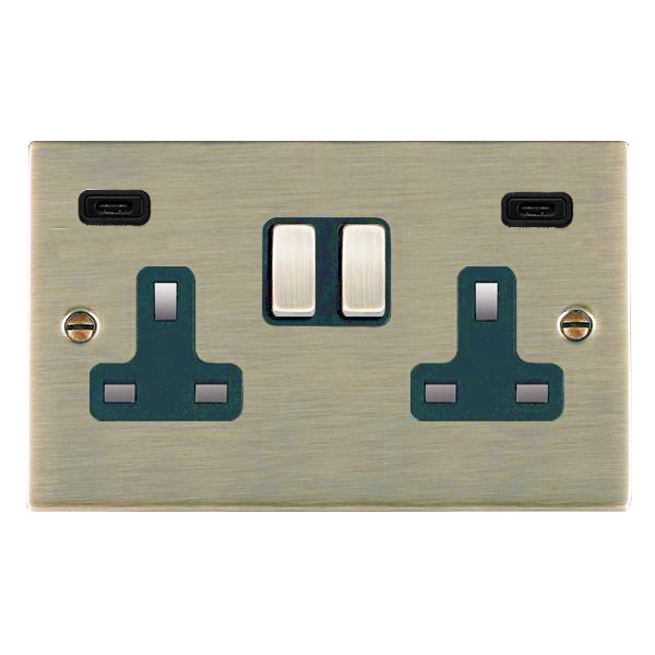 Sher AB DP SS2 + 2 xUSB Type C AB/BL