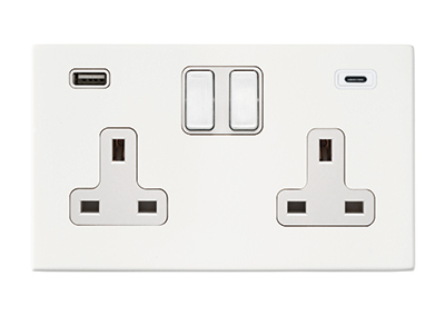 Hart G2 MW DP SS2+USB+USB C WH/WH
