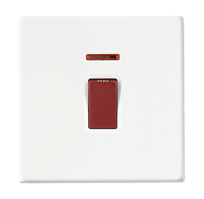 Hart G2 MW 1g 45A Dbl Pole+N Red Rkr/WH