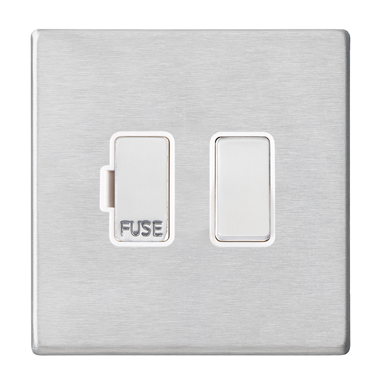 Hart G2 SS 1g 13A DP Fused Spur SS/WH