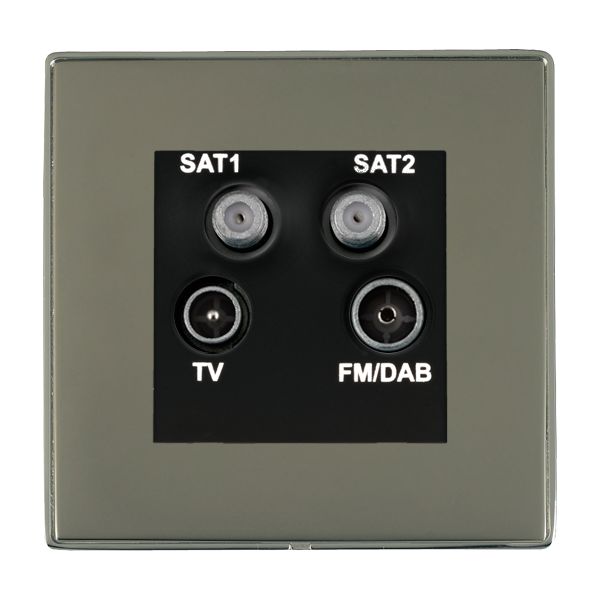L-Duo CFX BK/BK No-Isolat TV+FM+2XSAT BL