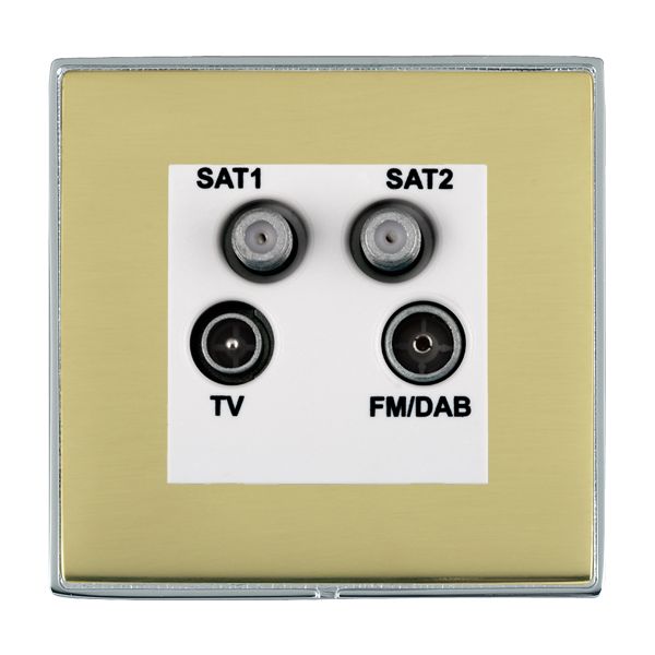 L-Duo CFX BC/PB No-Isolat TV+FM+2XSAT WH