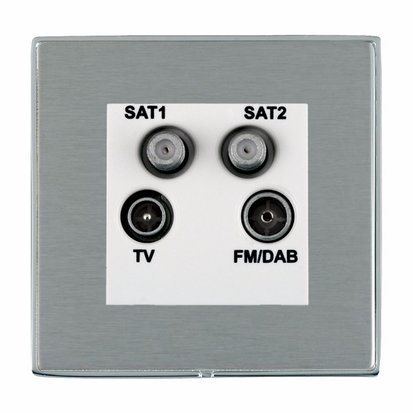 L-Duo CFX BC/SS No-Isolat TV+FM+2XSAT WH