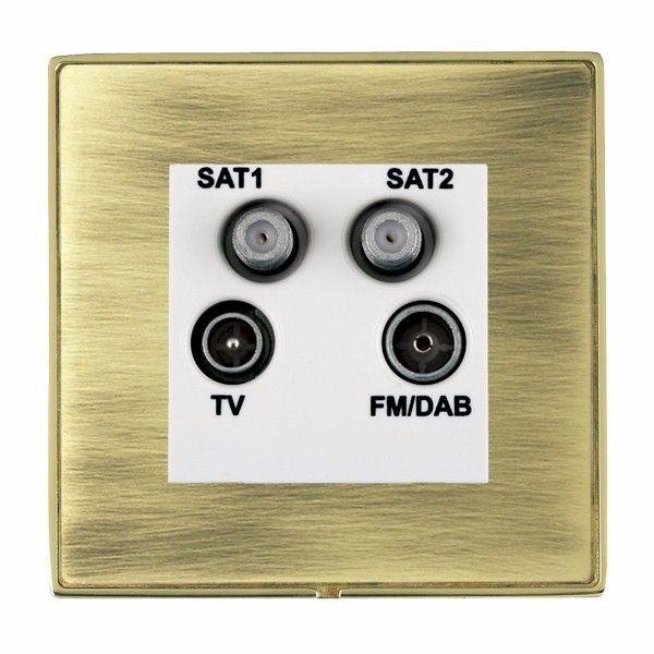 L-Duo CFX PB/AB No-Isolat TV+FM+2XSAT WH
