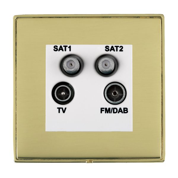 L-Duo CFX PB/PB No-Isolat TV+FM+2XSAT WH
