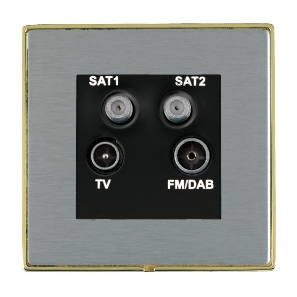 L-Duo CFX PB/SS No-Isolat TV+FM+2XSAT BL