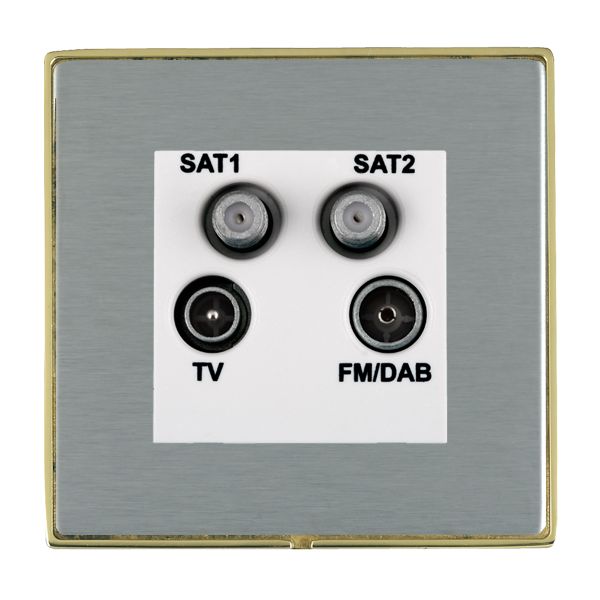 L-Duo CFX PB/SS No-Isolat TV+FM+2XSAT WH