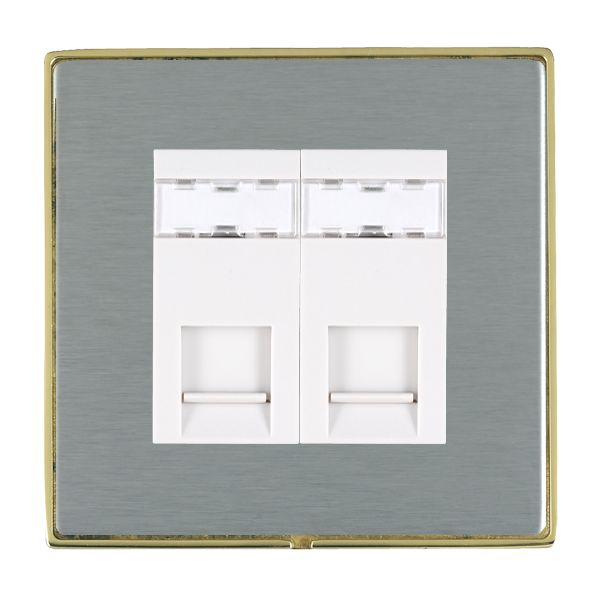 L-Duo CFX PB/SS 2g RJ45 CAT5E Unsheld WH