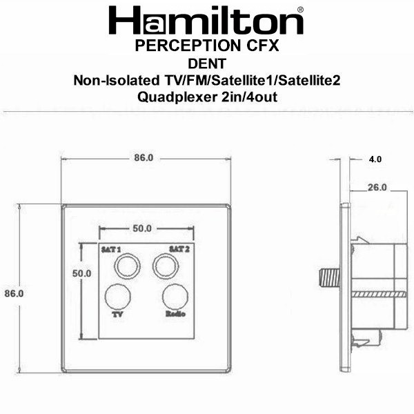 Percept Non-Isolated TV+FM+2XSAT BL - Image 4
