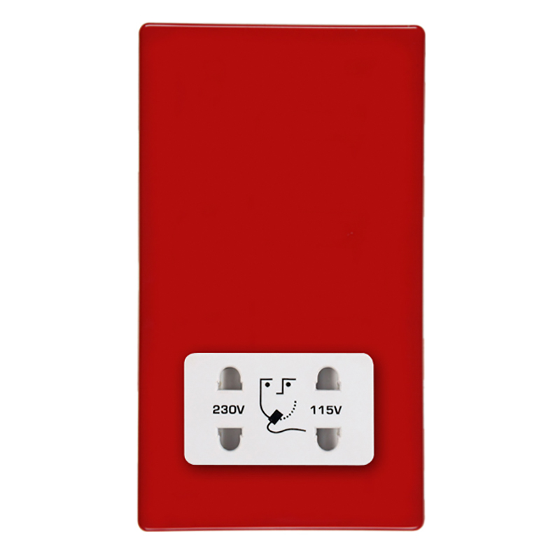 HCFX Col Red Shaver Dual Volt Socket WH