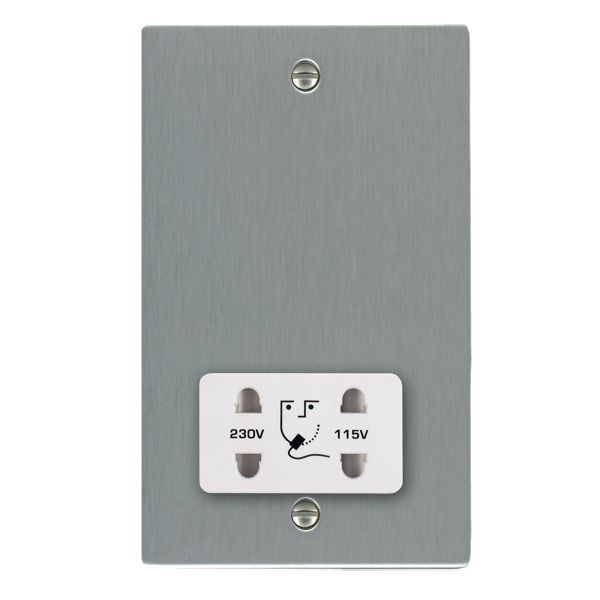Shr SS Shaver Dual Volt Socket WH