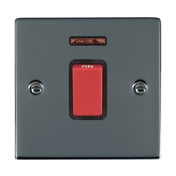 Shr BK 1g 45A Double Pole+N Red Rkr/BL