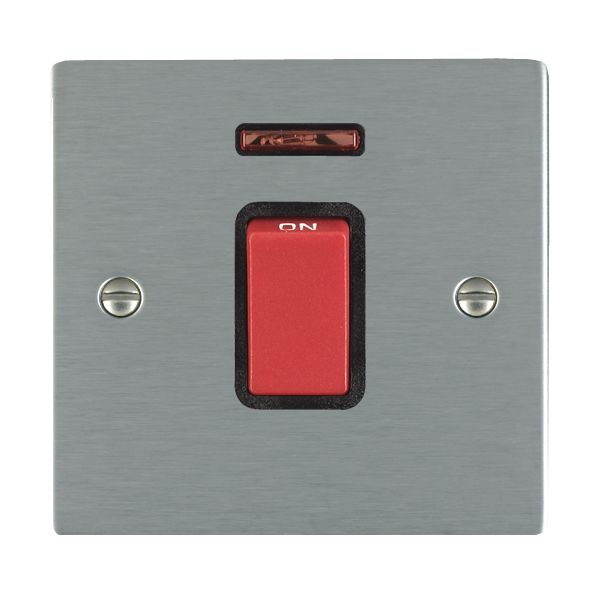 Shr SS 1g 45A Double Pole+N Red Rkr/BL