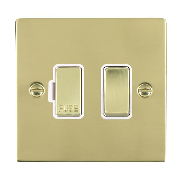 Shr PB 1g 13A DP Fused Spur PB/WH