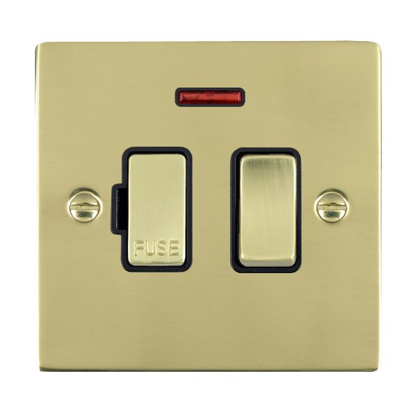Shr PB 13A DP Fused Spur+N PB/BL