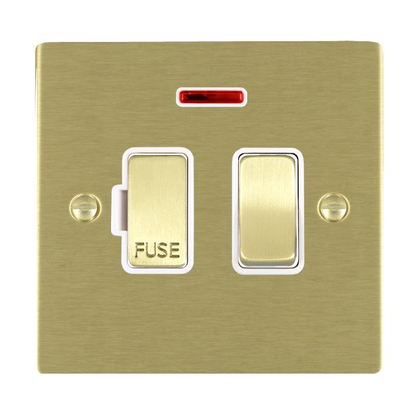 Shr SB 13A DP Fused Spur+N SB/WH
