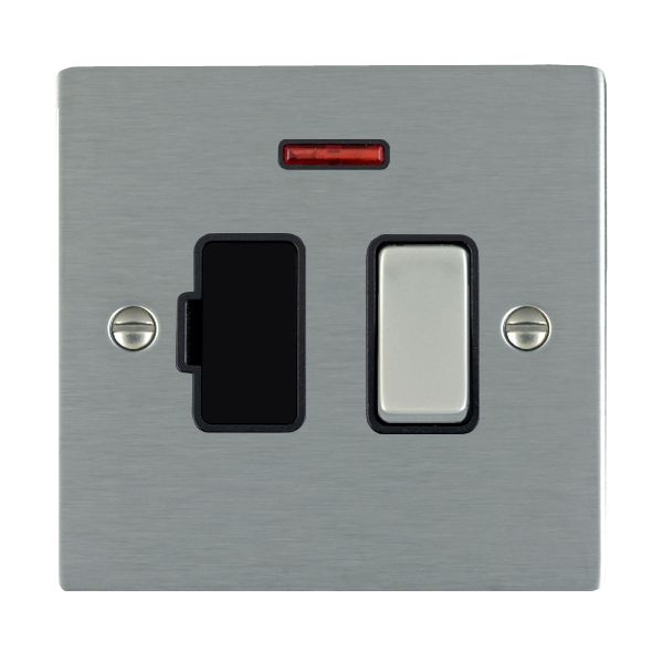 Shr SS 13A DP Fused Spur+N SS/BL