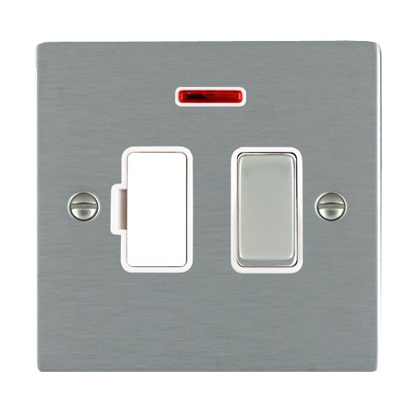 Shr SS 13A DP Fused Spur+N SS/WH