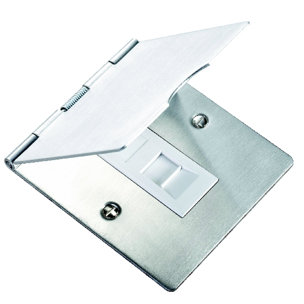 Shr Flr SS 1g RJ12 Unshielded WH