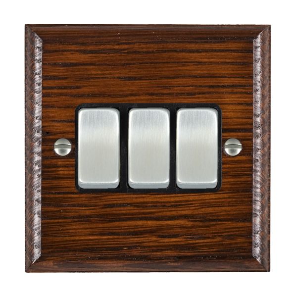 Wood Ovo A/M 3g 10AX 2 Way Rkr SC/BL