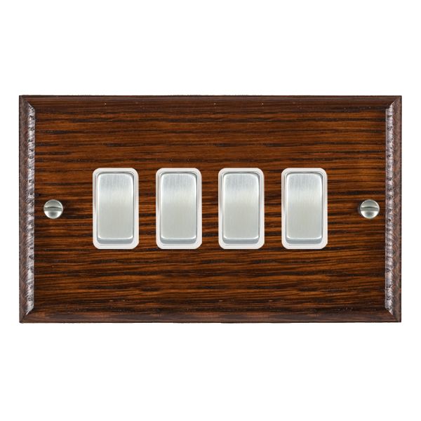 Wood Ovo A/M 4g 10AX 2 Way Rkr SC/WH