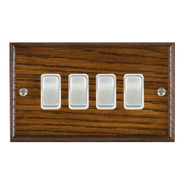 Wood Ovo D/O 4g 10AX 2 Way Rkr SC/WH