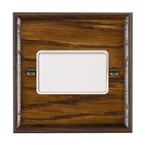 Wood Ovo D/O 10A Triple Pole Rkr WH/WH