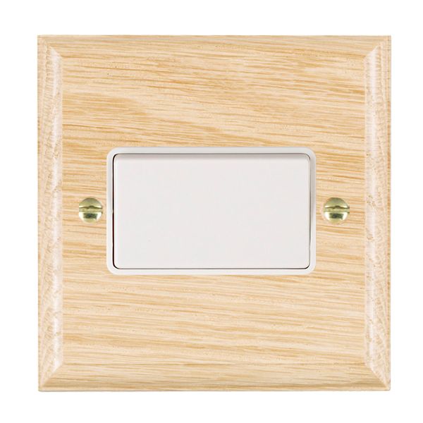Wood Ovo L/O 10A Triple Pole Rkr WH/WH