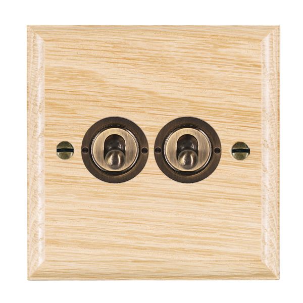Wood Ovo L/O 2g 20AX 2Way Toggle AB