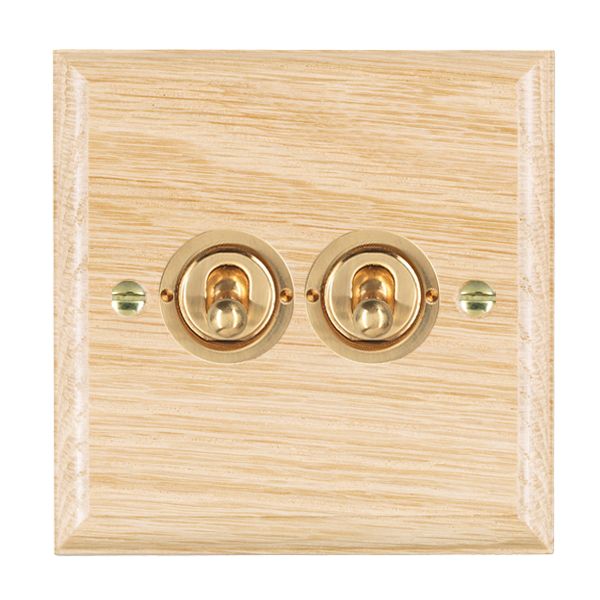 Wood Ovo L/O 2g 20AX 2Way Toggle PB