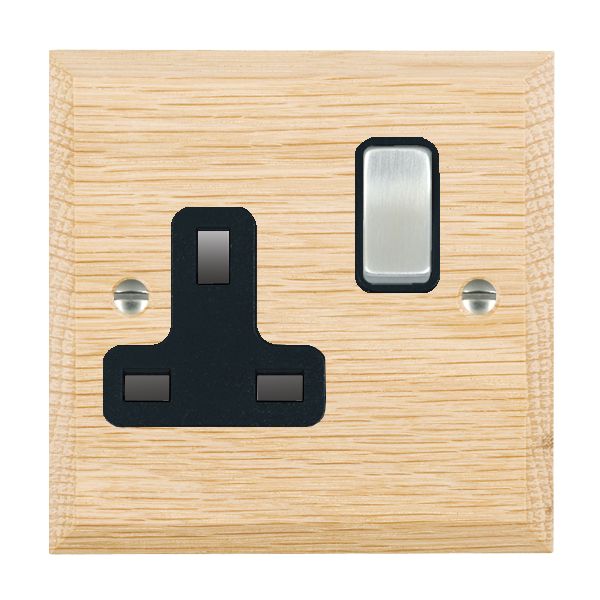 Wood Cha L/O 1g 13A DP Swt Skt SC/BL