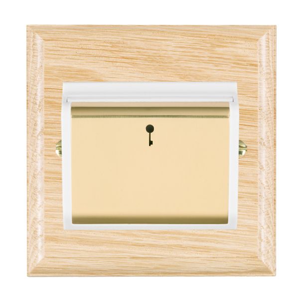 Wood Ovo L/O 10A (6AX) Card Swt PB/WH