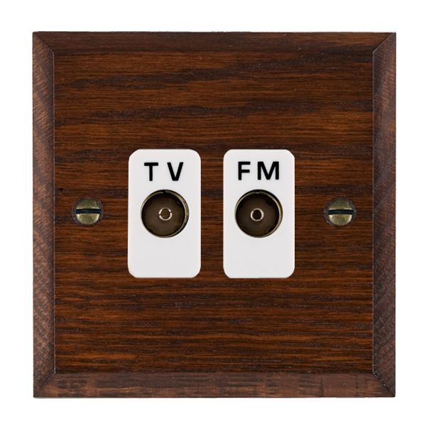Wood Cha A/M Isol TVFM Diplex 1in/2o WH