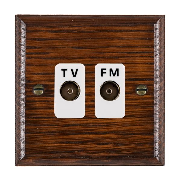 Wood Ovo A/M Isol TVFM Diplex 1in/2o WH