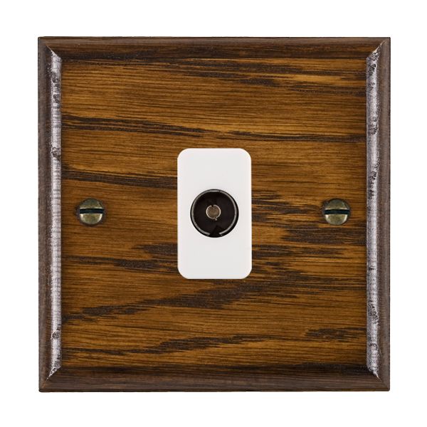 Wood Ovo D/O 1g Isolated TV 1in/1out WH