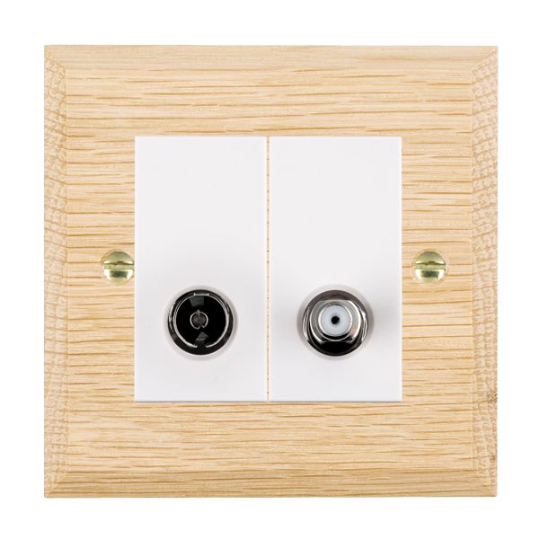 Wood Cha L/O 2g N-Isol TV+Sat 2in/2 WH