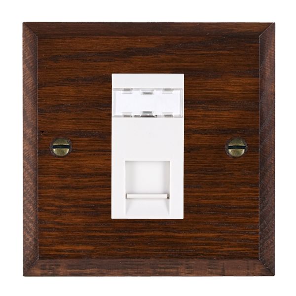 Wood Cha A/M 1g RJ45 CAT5E Unshield WH