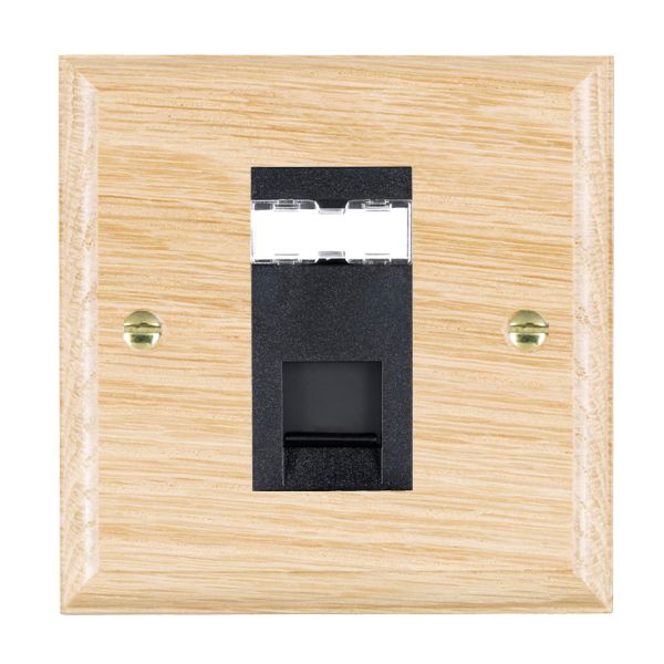 Wood Ovo L/O 1g RJ45 CAT5E Unshield BL