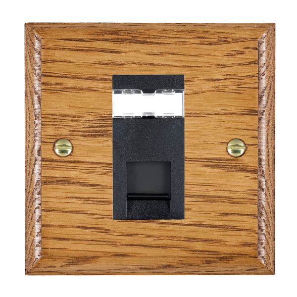 Wood Ovo M/O 1g RJ45 CAT5E Unshield BL