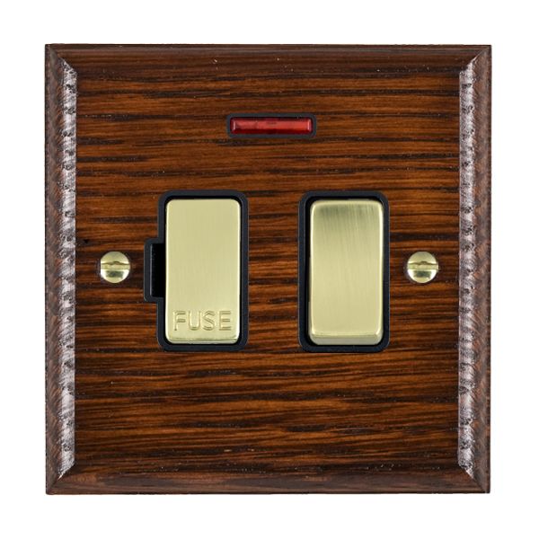 Wood Ovo A/M 13A DP Fused Spur+N PB/BL