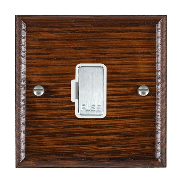 Wood Ovo A/M 1g 13A Fuse Only SC/WH
