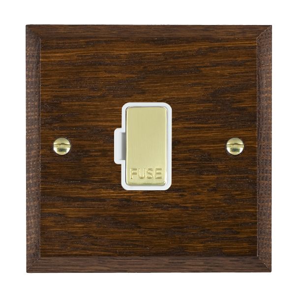 Wood Cha D/O 1g 13A Fuse Only PB/WH