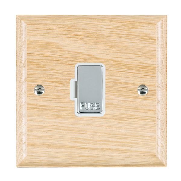 Wood Ovo L/O 1g 13A Fuse Only BC/WH