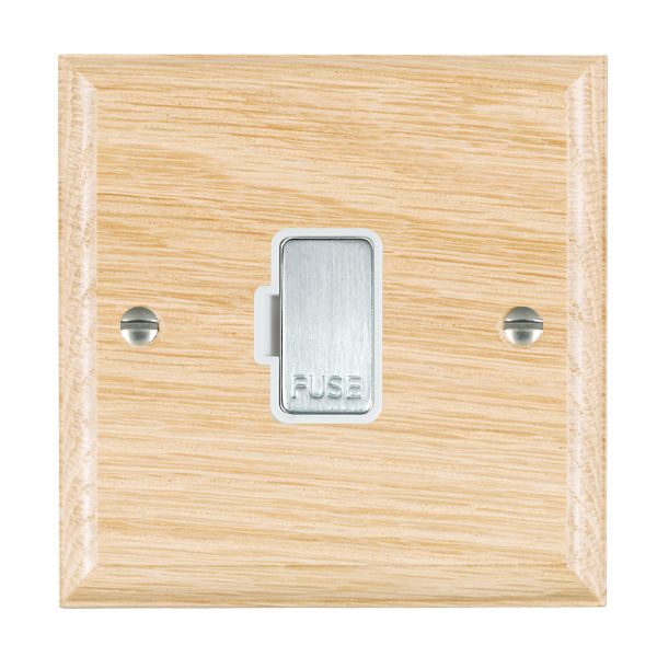 Wood Ovo L/O 1g 13A Fuse Only SC/WH