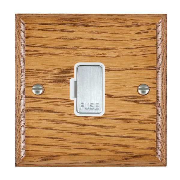 Wood Ovo M/O 1g 13A Fuse Only SC/WH