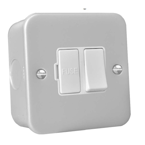 Metalclad 13A DP Fuse Spur WH/WH