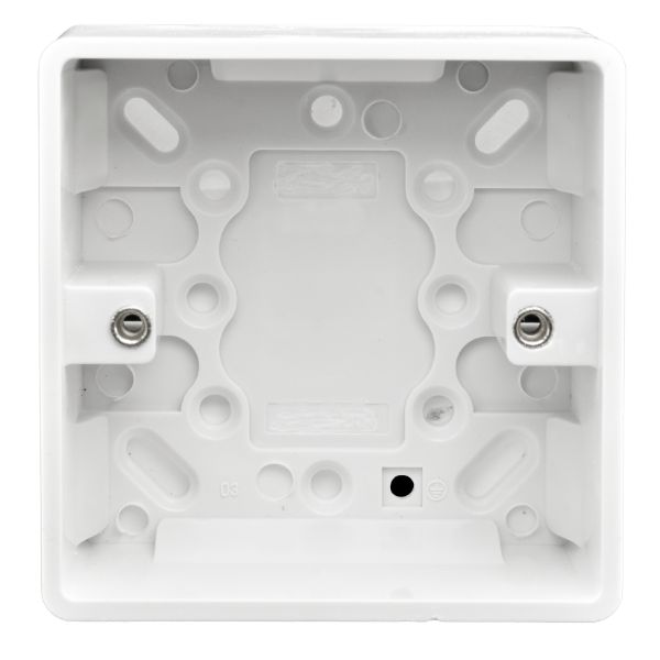 Verve Wht Pattress Box 16mm 1 Gang