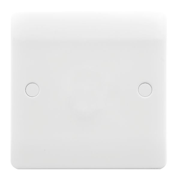 Verve White Single Blank Plate