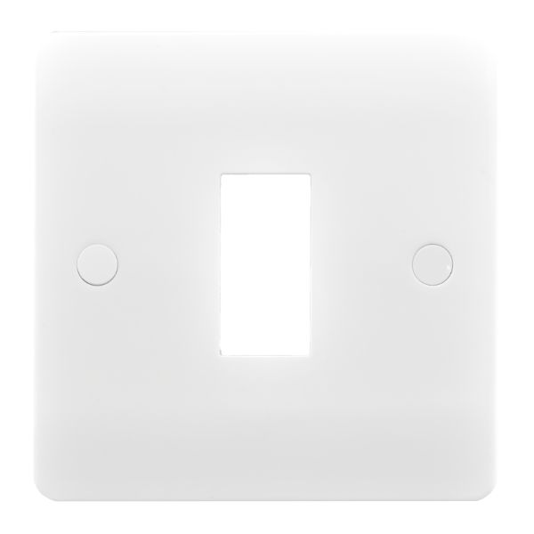Verve White Micro Grid 1 Gang Plate