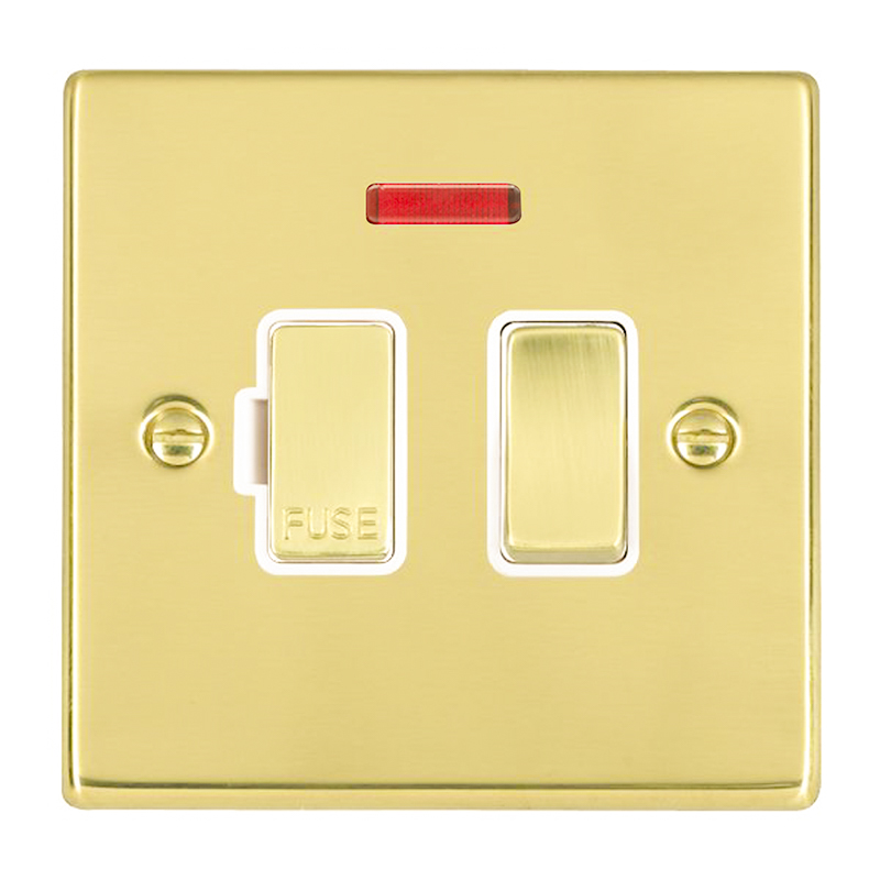 Hart SB 13A DP Fused Spur+N SB/WH